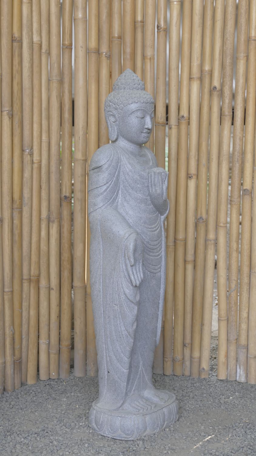  Product image 6 of the product “Standing Buddha with Lotus Flower, ca. 120 cm H ”